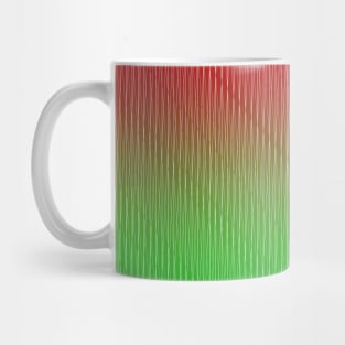 Christmas Colors Gradient Stripes Mug